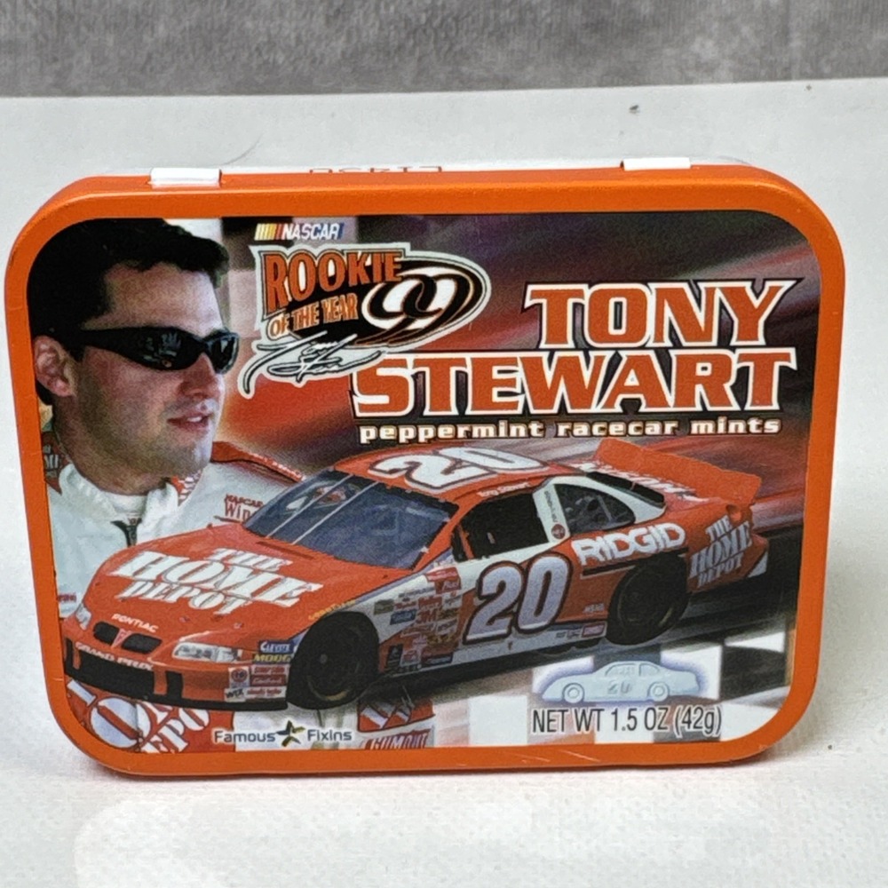 1999 Nascar Tony Stewart ROOKIE OF THE YEAR - 1.5oz. Tin Only EMPTY Collectible
